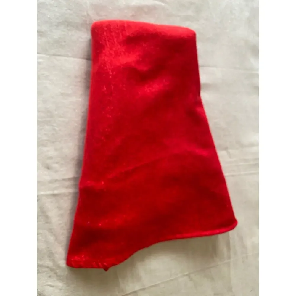 Christmas Wedding Table Cloth Red Sparkle Shimmer Holiday Tablecloth 60” Round